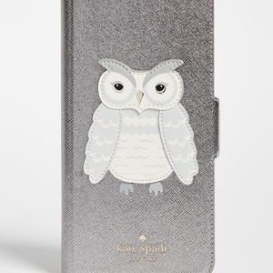 Kate Spade Owl Appliqué Folio iPhone Case